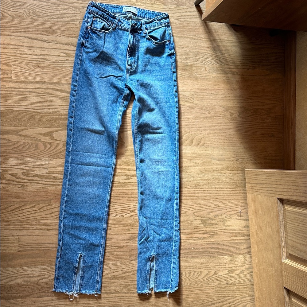 Primark Split Hem Straight Leg Jeans - US 2